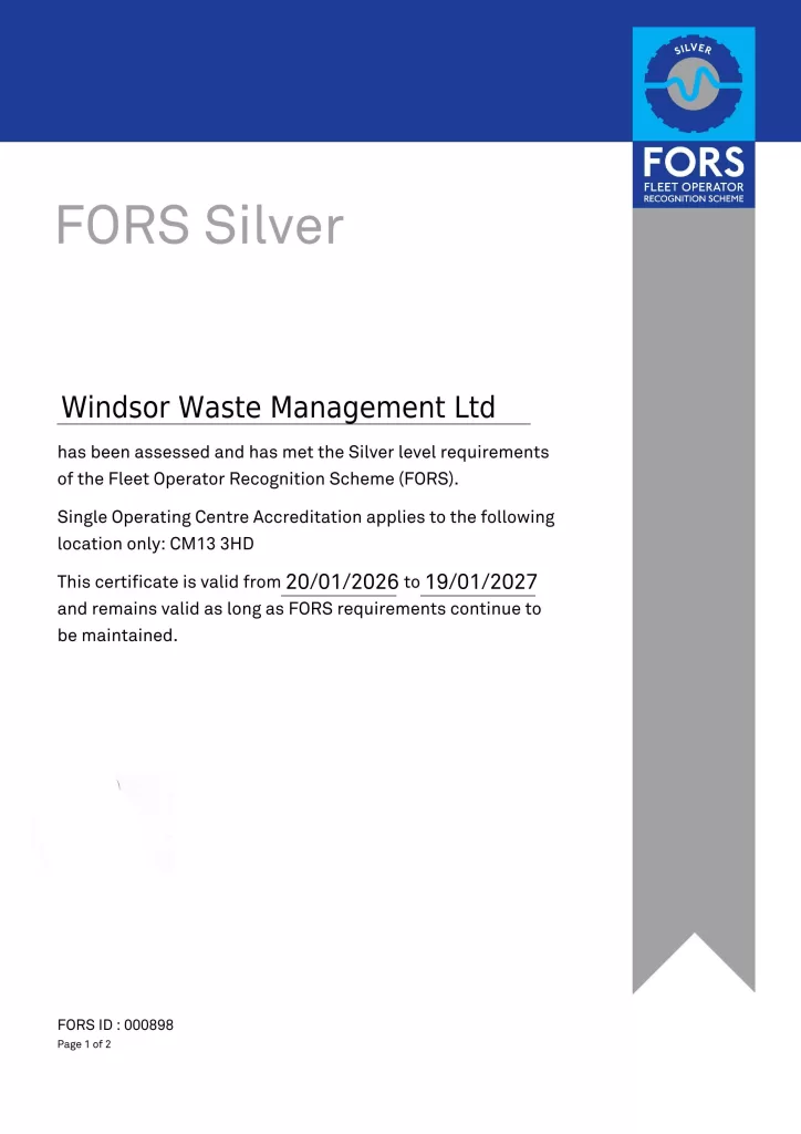 WWM - FORS Cert